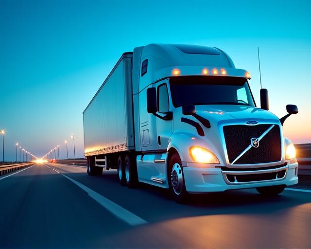 DE SANTIAGO DISTRIBUTION LLC modern logistics truck in motion